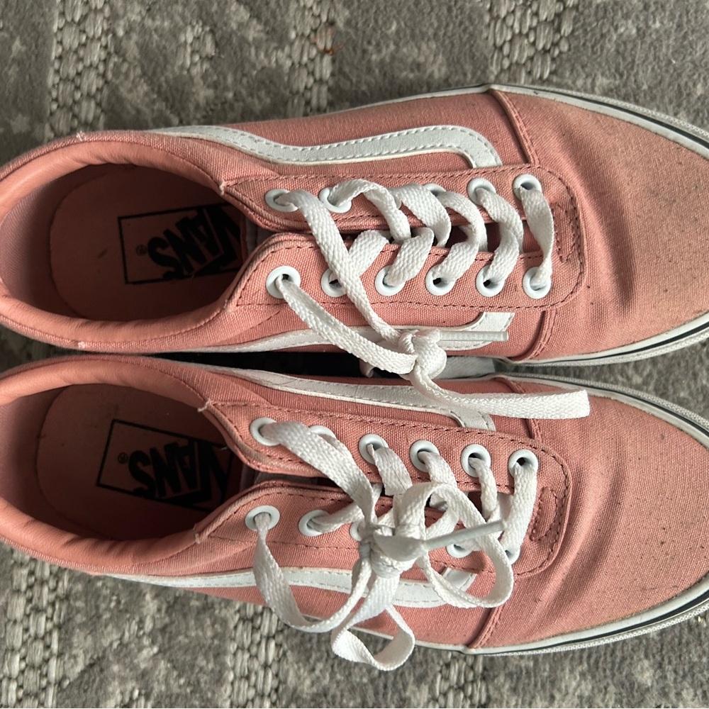 Vans Coral and White Casual Sneakers